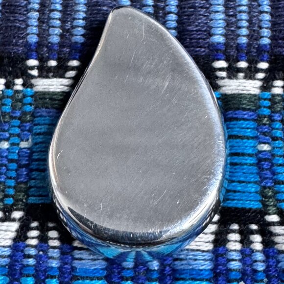 Teardrop Pendant Sterling Silver 925 Signed SU C Thailand - Picture 4 of 8